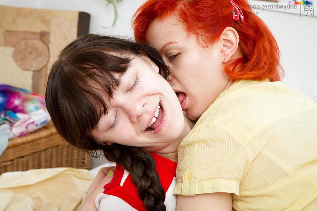16P Cute lesbos in socks suck toes and perform freaky foot fetish activities