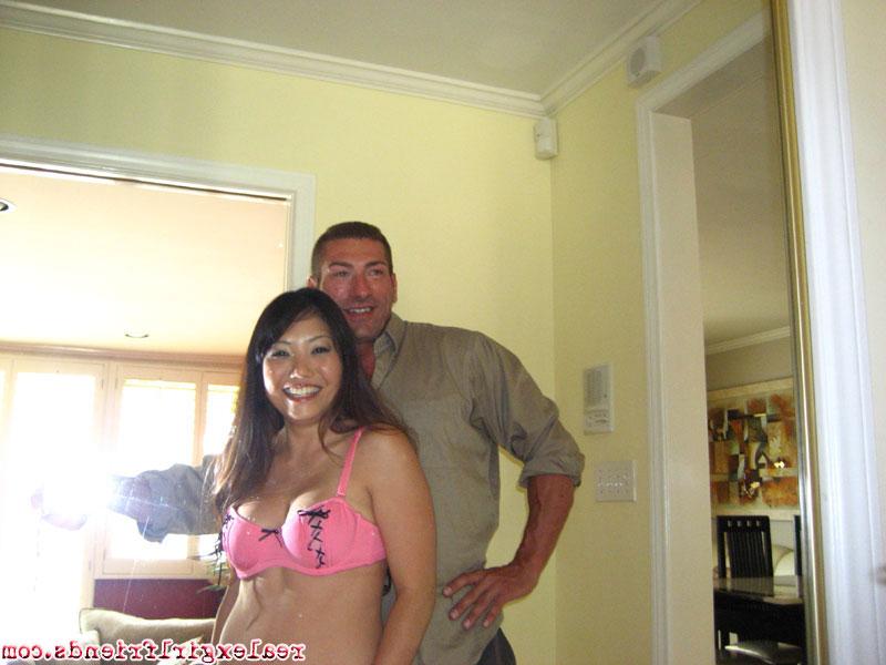 16P Asian girlfriend Kaiya Lynn sucks and spreads amateur milf's legs