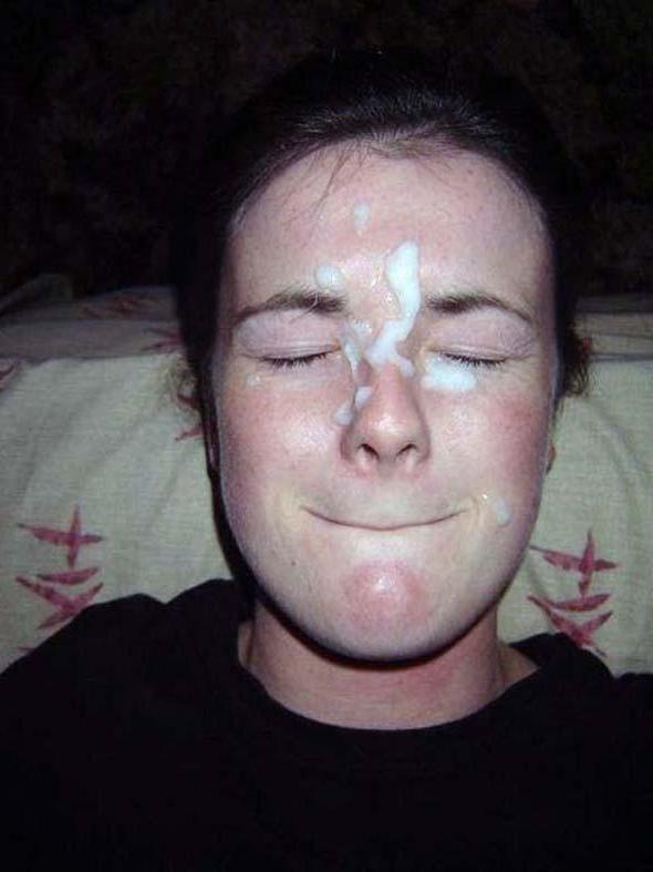 14P Picture selection of amateur sexy naughty bitches enjoying sticky cum facial