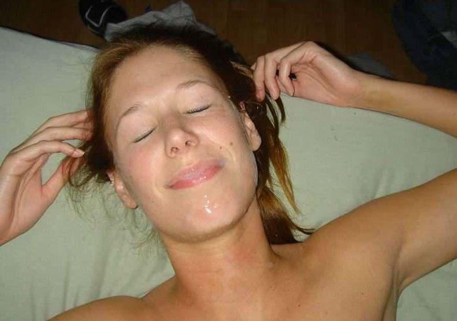 15P Pictures of amateur girlfriends getting covered in cum