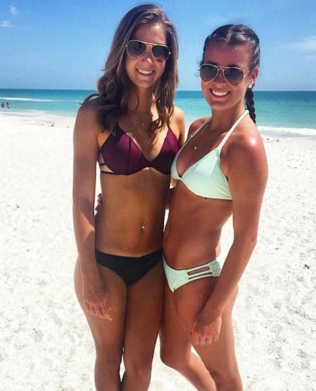 14P Hot girls posing for the cam while in hot and skimpy bikinis