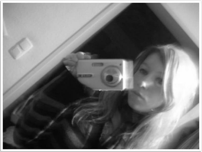 14P Slim blonde teen shares black and white selfies of her nude body