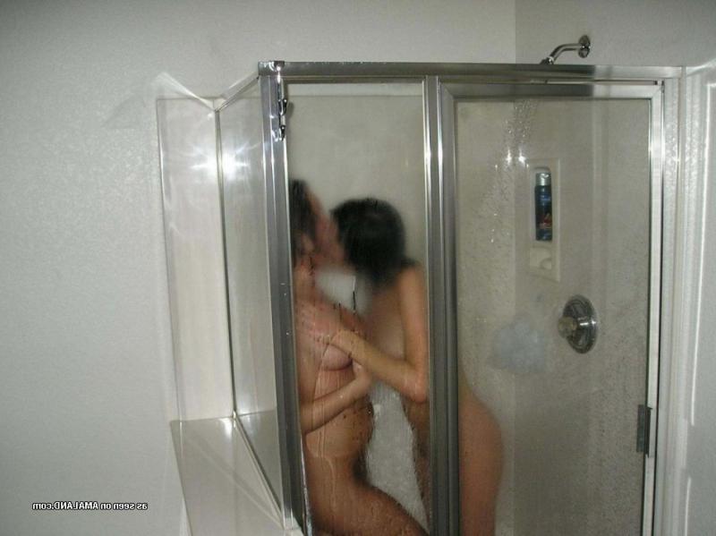 14P Pictures of two amateur teen lesbians fondling each other in the shower