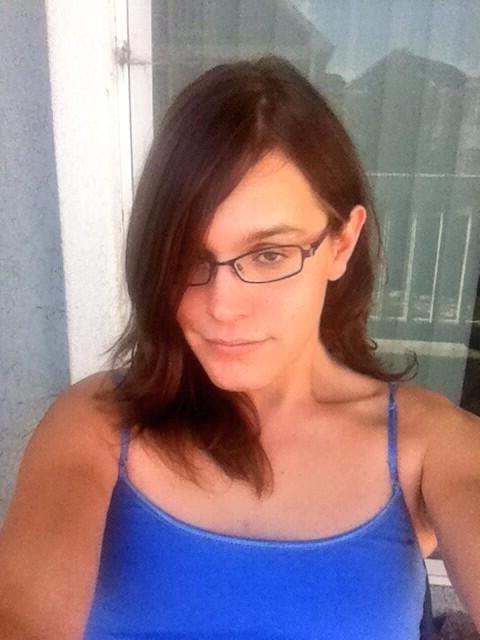 10P See this cute nerdy amateur shemale in her first porn shoots soon, using her tig