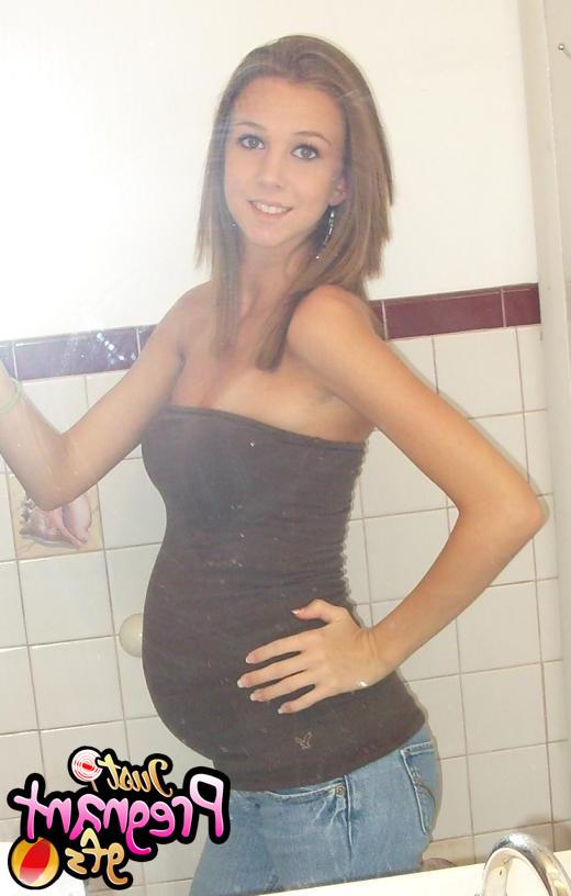 15P Teasing big belly amateur teens pregnant