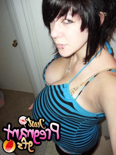 15P Teasing big belly amateur teens pregnant