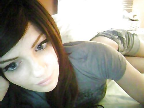 11P Transsexual 20 year old blonde teen Ellery Sweets in homemade mirror selfshots