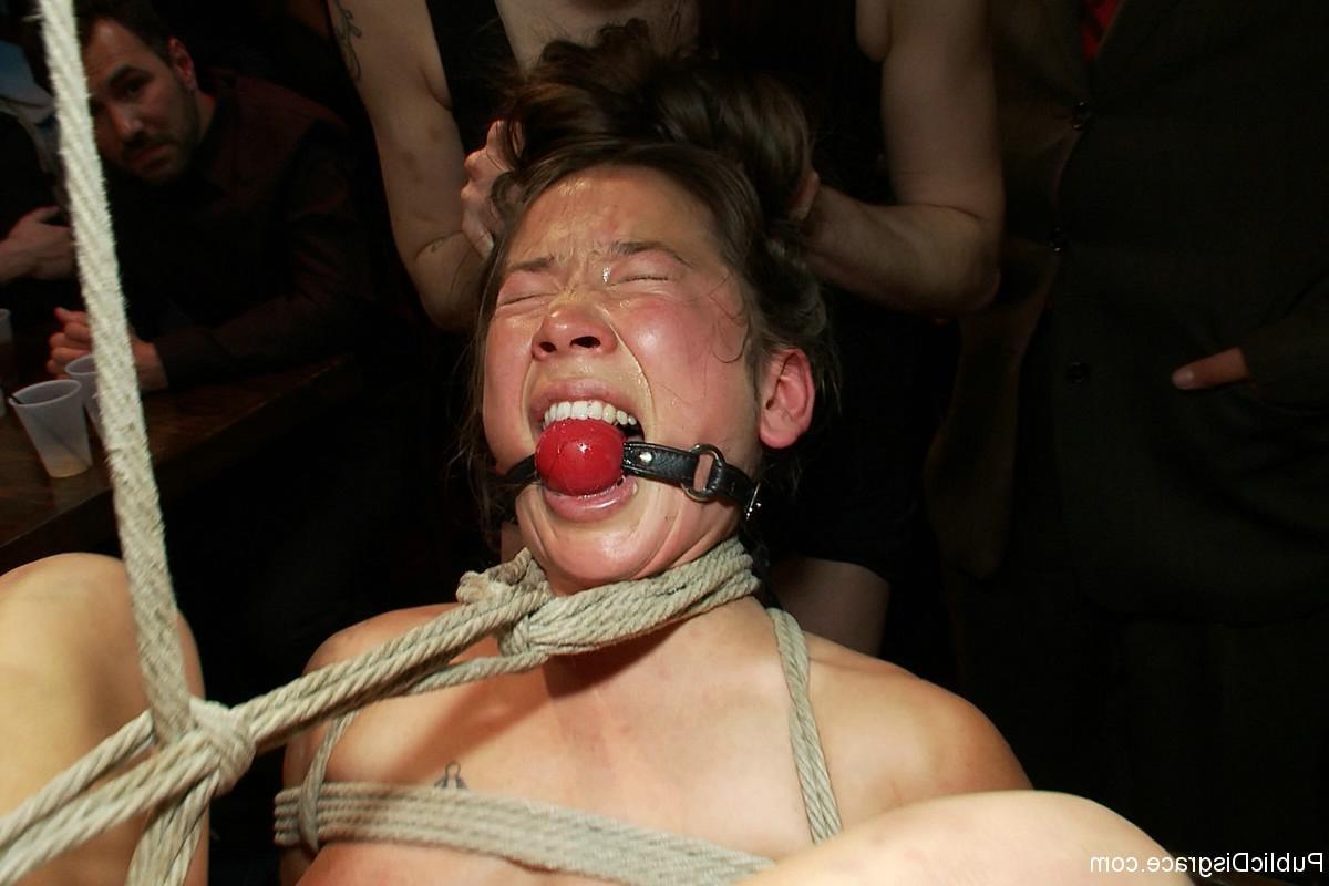 24P Hot amateur squirter gets tied up and fisted by gangs of people