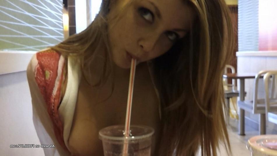 15P Real amateur girl exposing herself in public