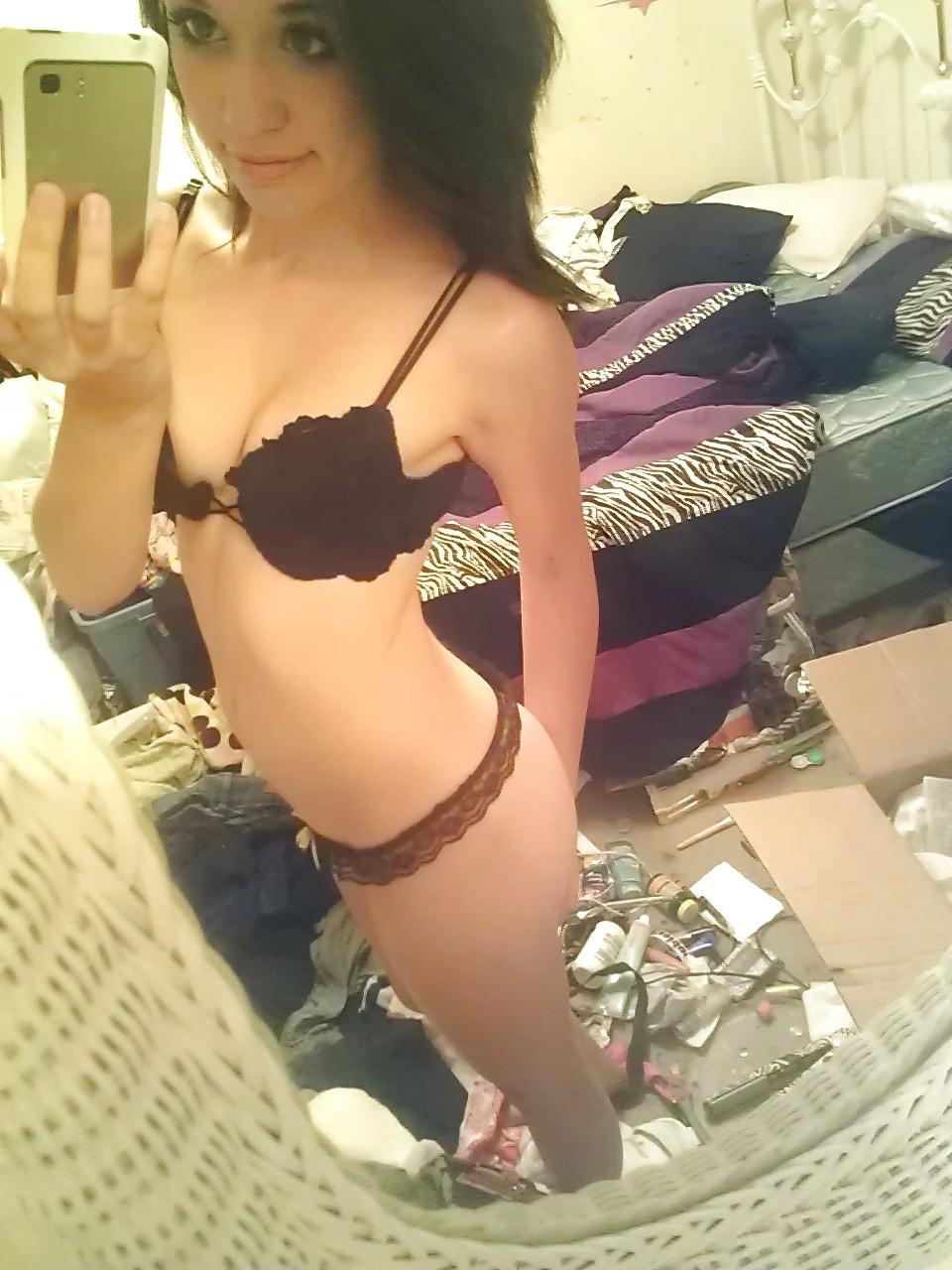 15P Busty amateur teen loves to show her sweet shaped boobies