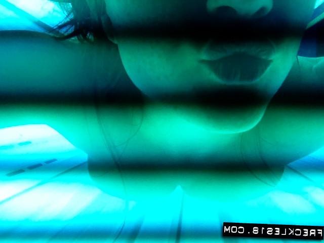 11P Homemade amateur freckled bi-sexual teen tanning