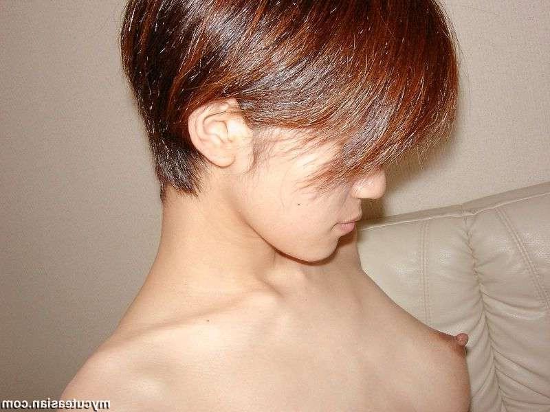 16P Shy japanese amateur in lingerie posing nude