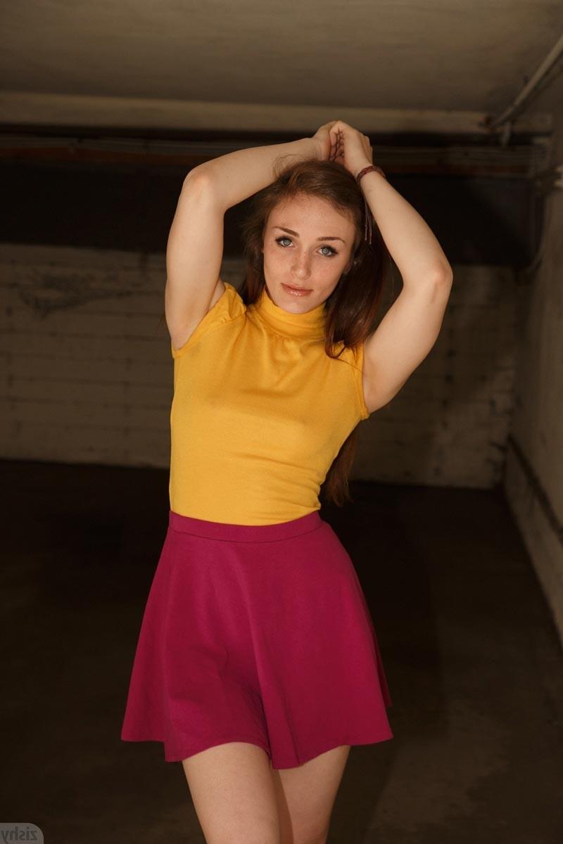 12P Naughty natural amateur in a bodysuit
