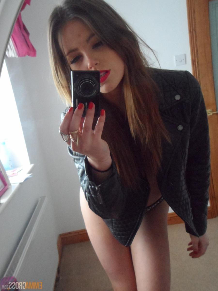 12P Naughty amateur in front of a mirror