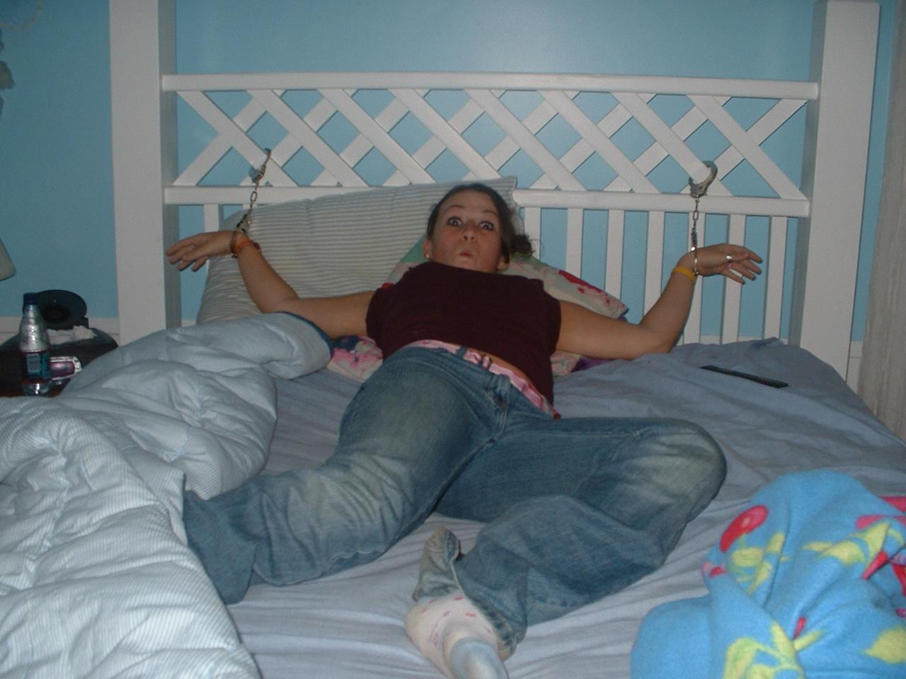 12P Cute amateur teen girls tied down and teased