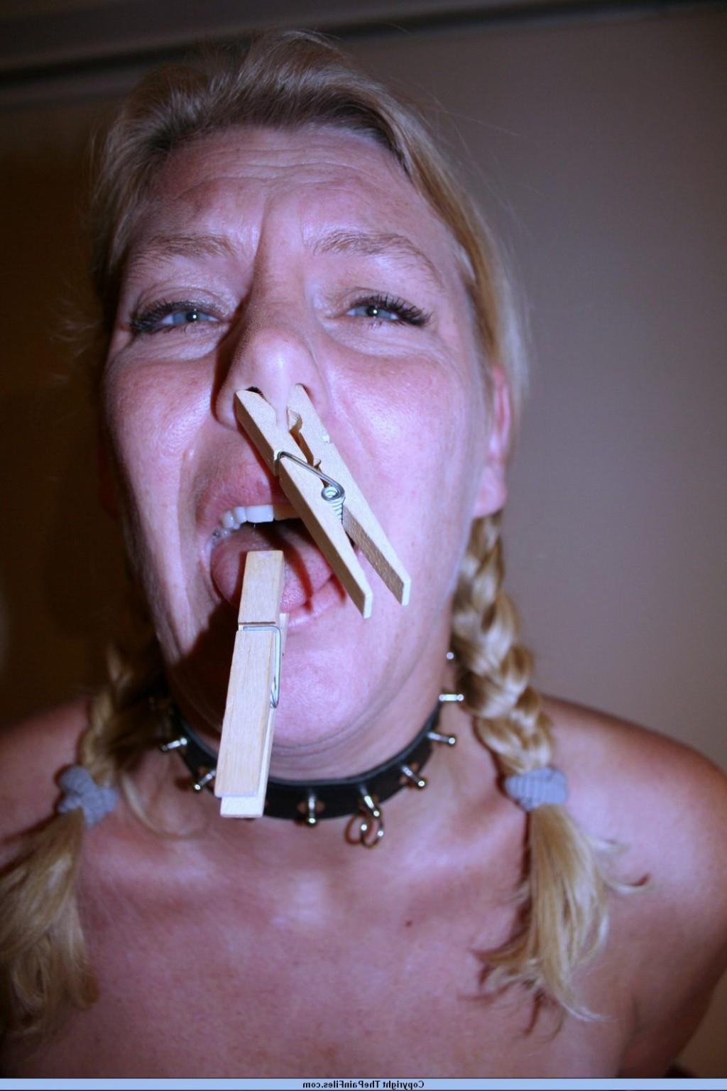 16P Dutch amateur female slave in bound breast bdsm and facial Pain