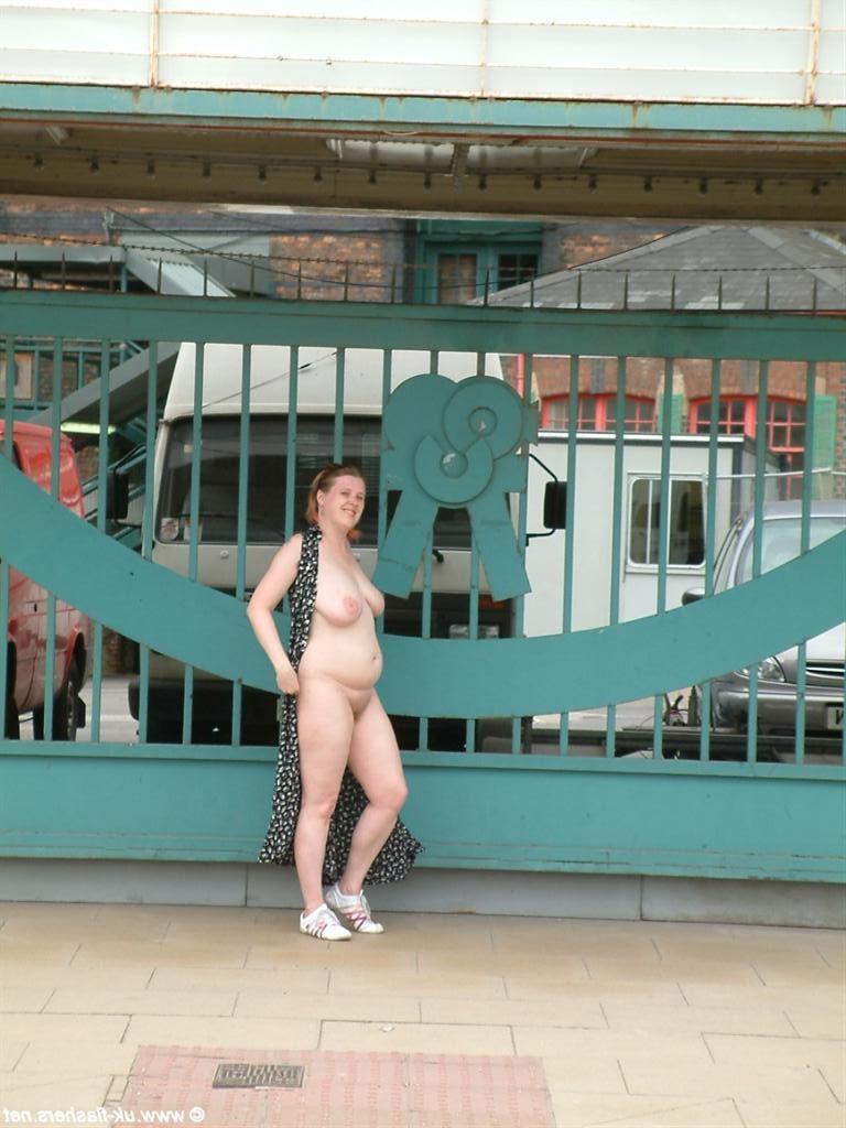 16P Kayte nude in public and uk amateur bbw flashing tits and pussy downtown with re
