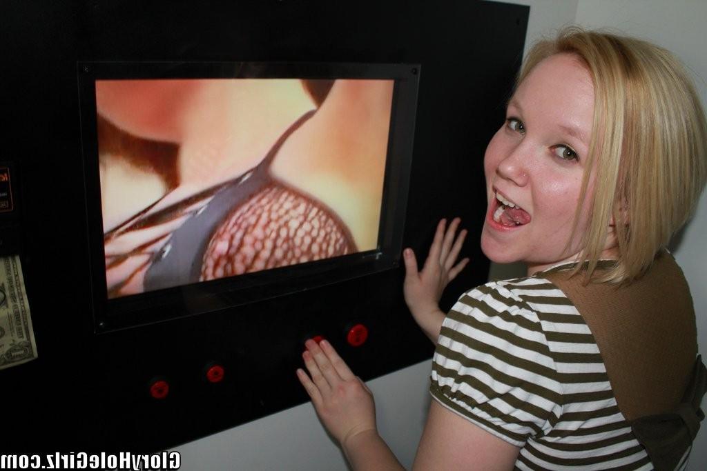 16P Shameless Gloryhole amateur sucks off some guys