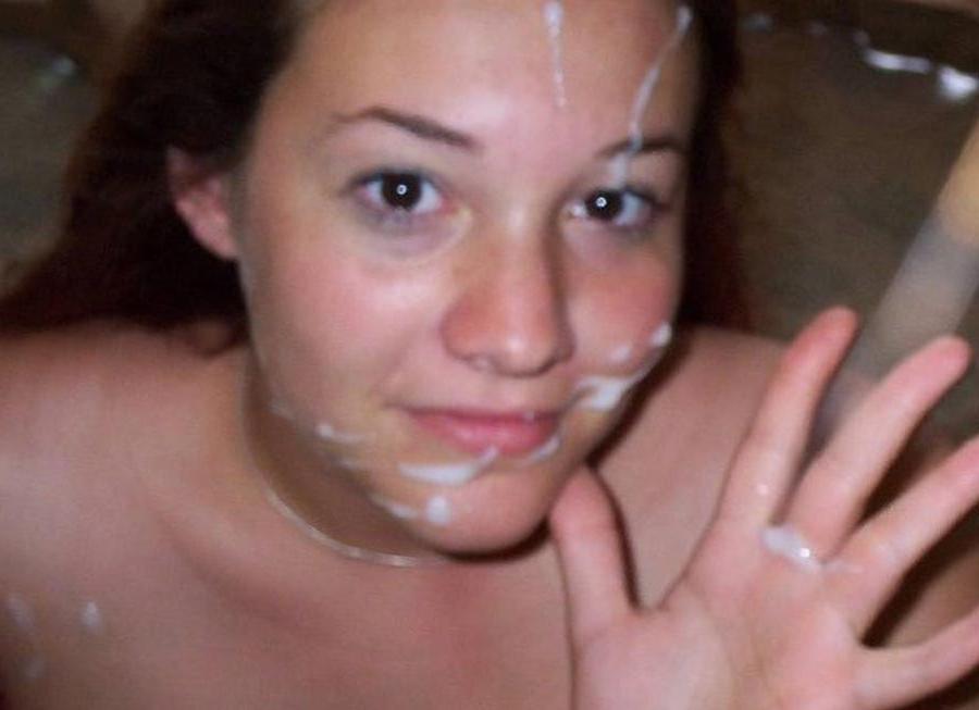 15P Real amateur girlfriends taking sticky facials