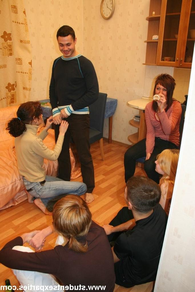 10P Drunk teen girls take part in student fuck orgy