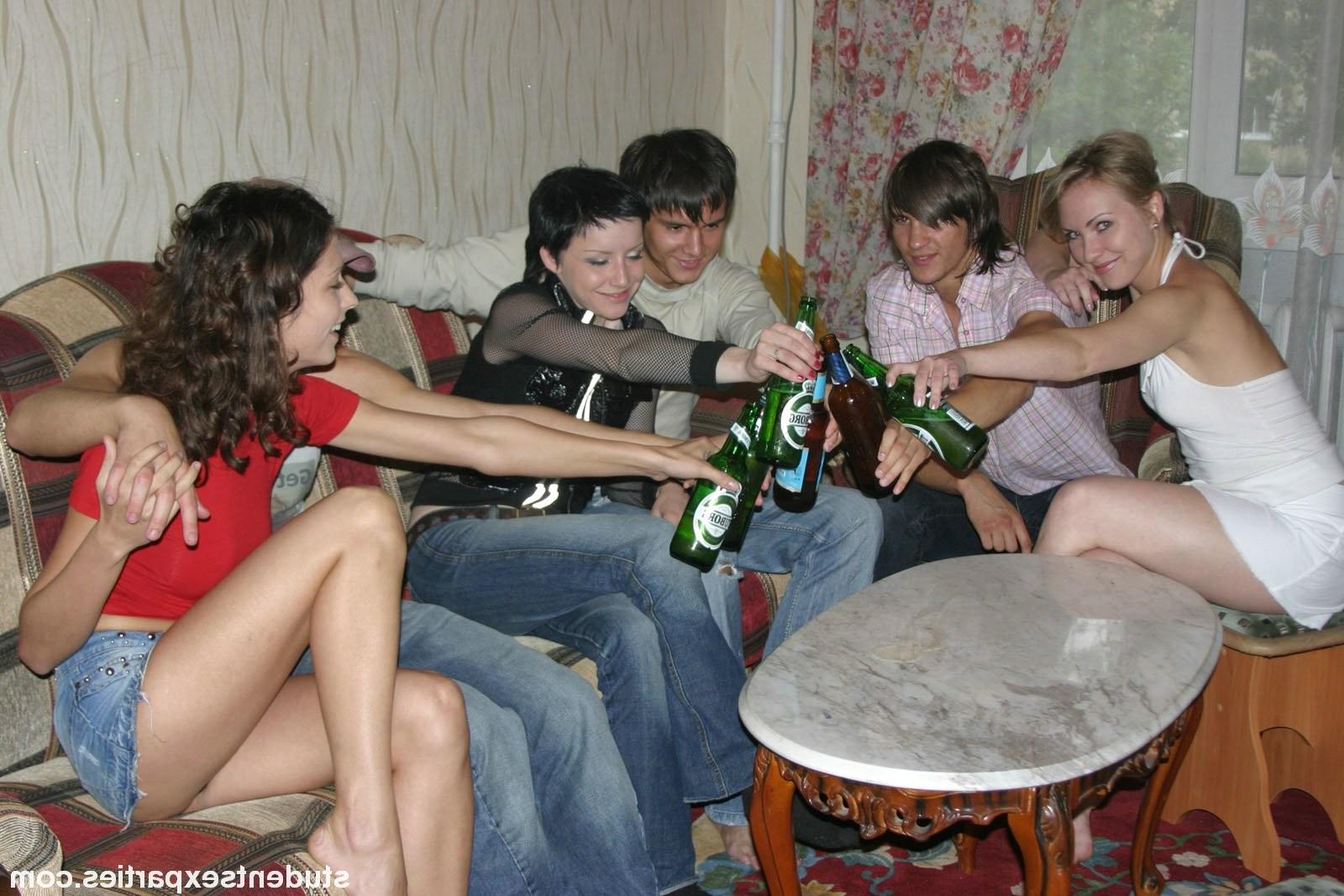 11P Blonde teen satisfying three cocks at one time
