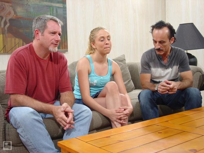 16P Hot teen fucking hard with two guys