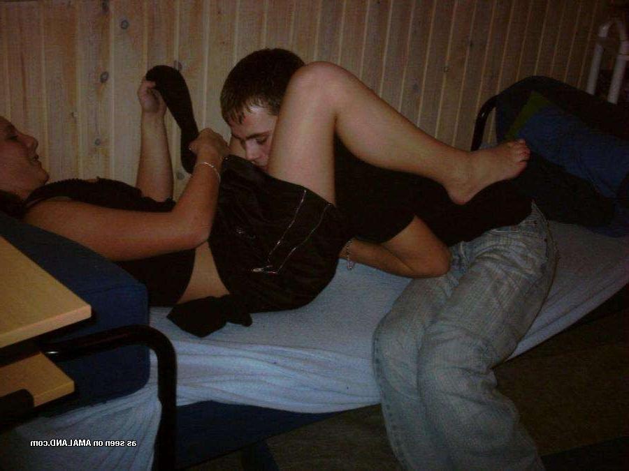 15P Homemade pix of drunk amateur GF topless in thong