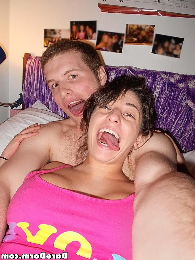 15P Big titted amateur college teen girlfriend fucks BF in dorm room