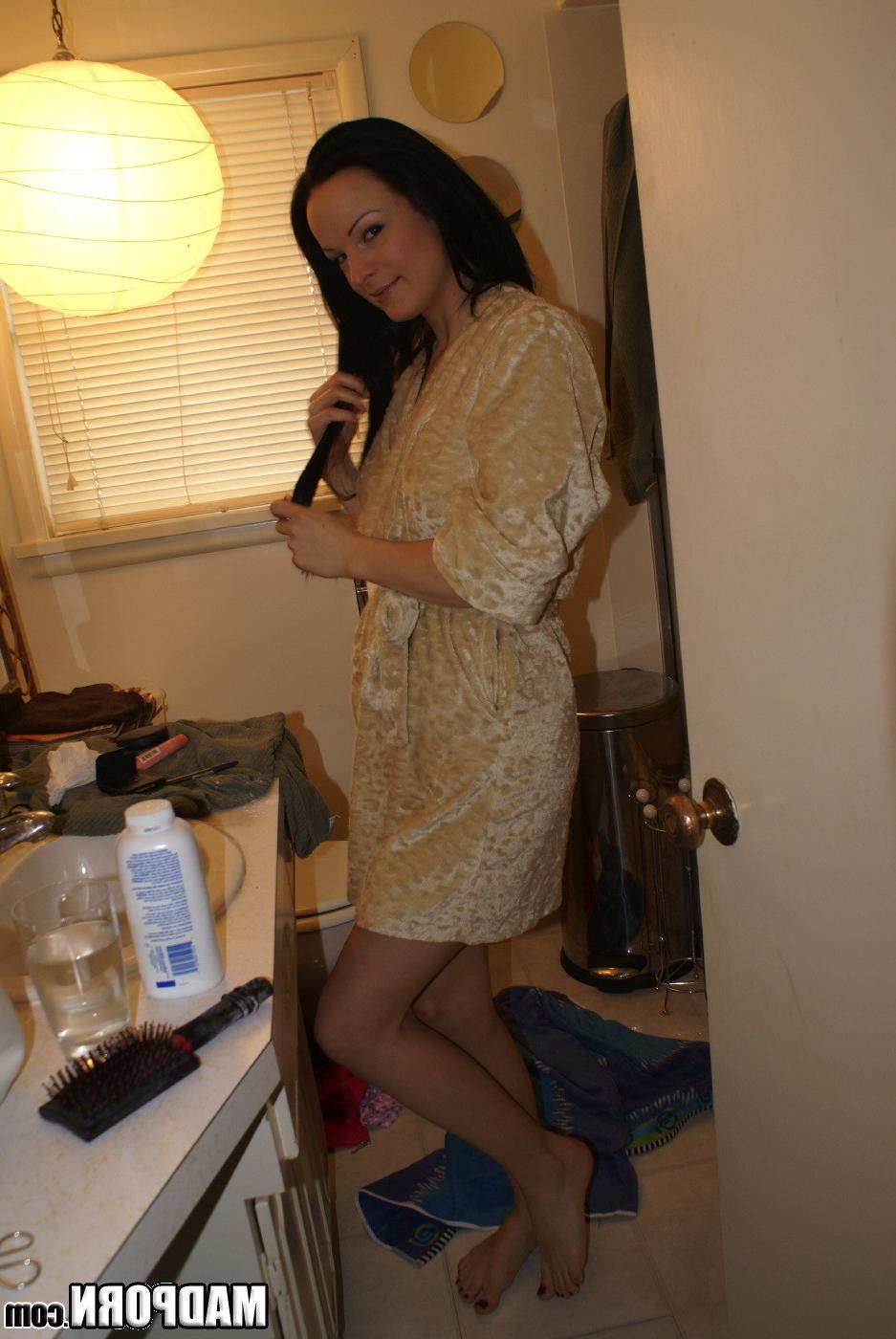 14P Amateur Brunette with big fake tits naked for her boyfriend