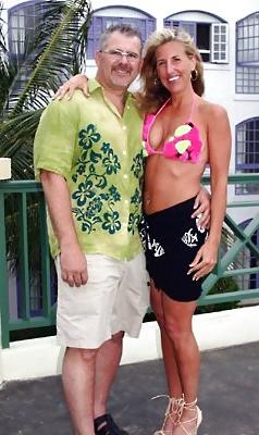 7P Blonde mature and her lover