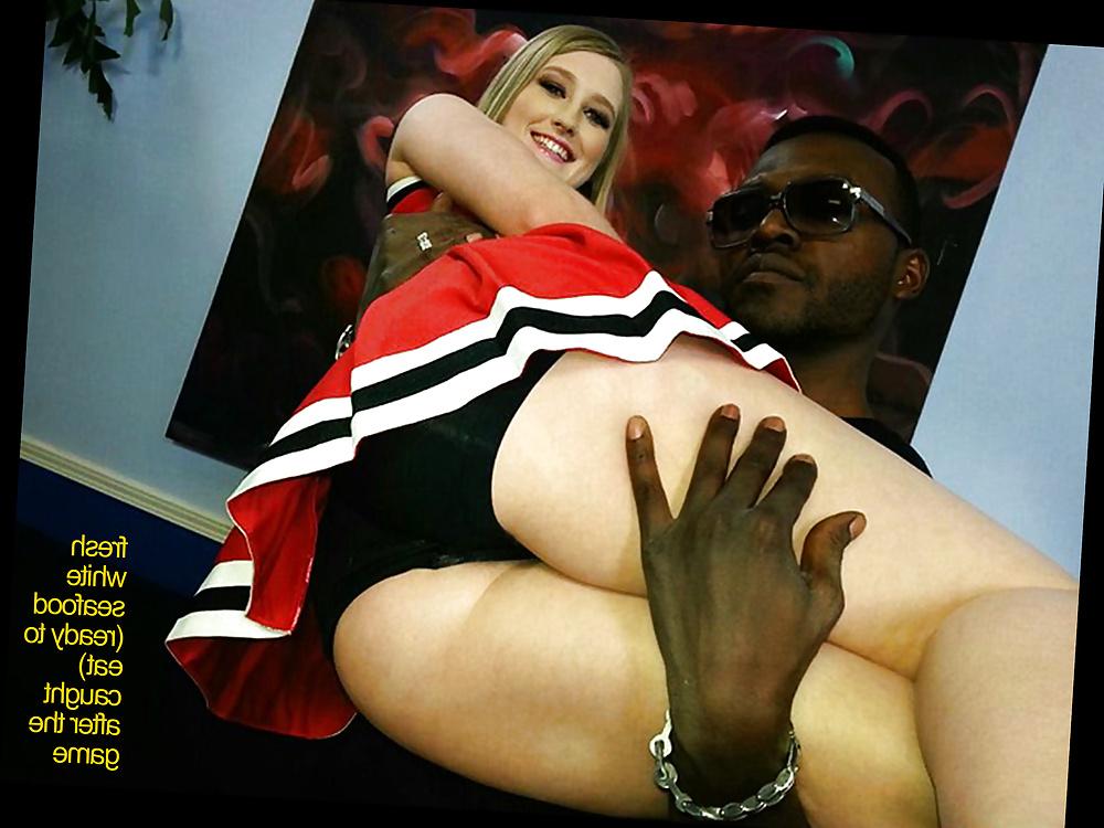 21P White thighs swallowing black cock