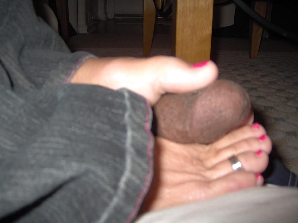 11P Barefoot in blue jeans