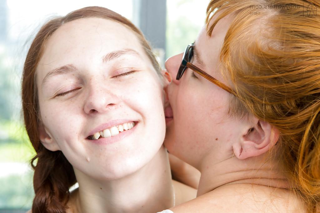 16P Nerdy Euro girls Irina and Yara eat hairy pussy during lesbian sex game