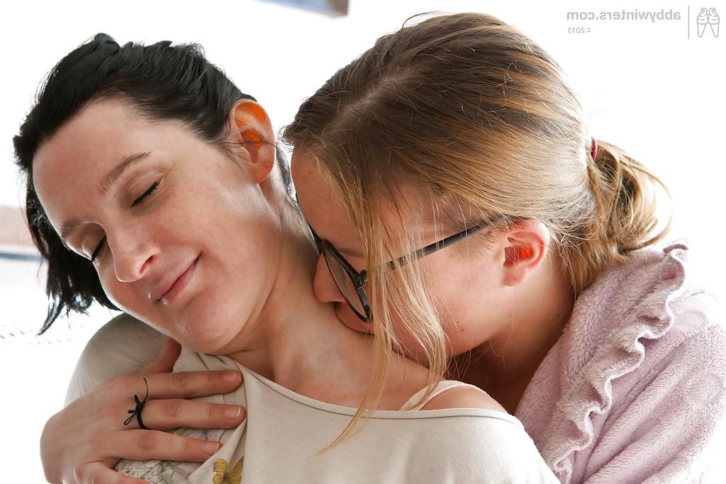 16P Cute lesbian amateurs Gisela and Mina passionately fucking each other