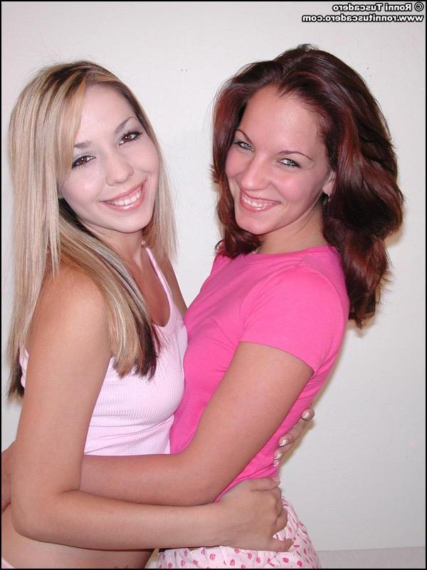 20P Pictures of two hot coeds having lesbian sex