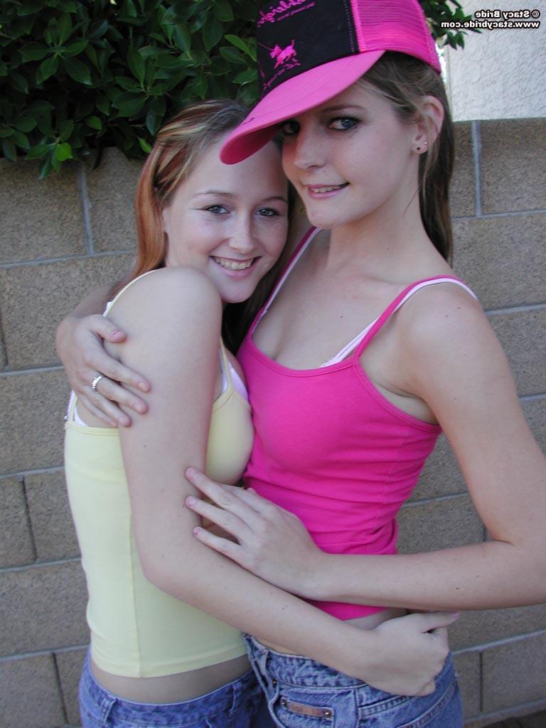 20P Pictures of two teen coeds getting naked and making out