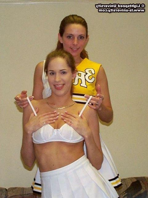 15P Pictures of 2 amateur cheerleaders having some fun