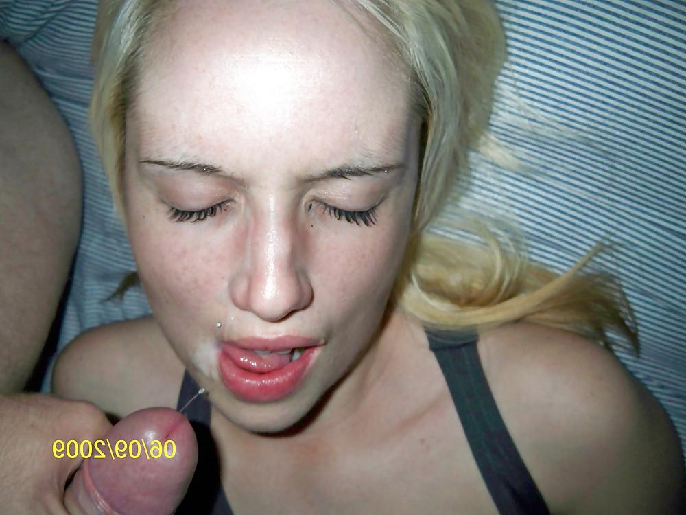 25P UK Amateur Milf Blonde Facial