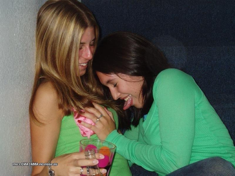 14P Hot naughty lesbian lovers grabbing each other's tits