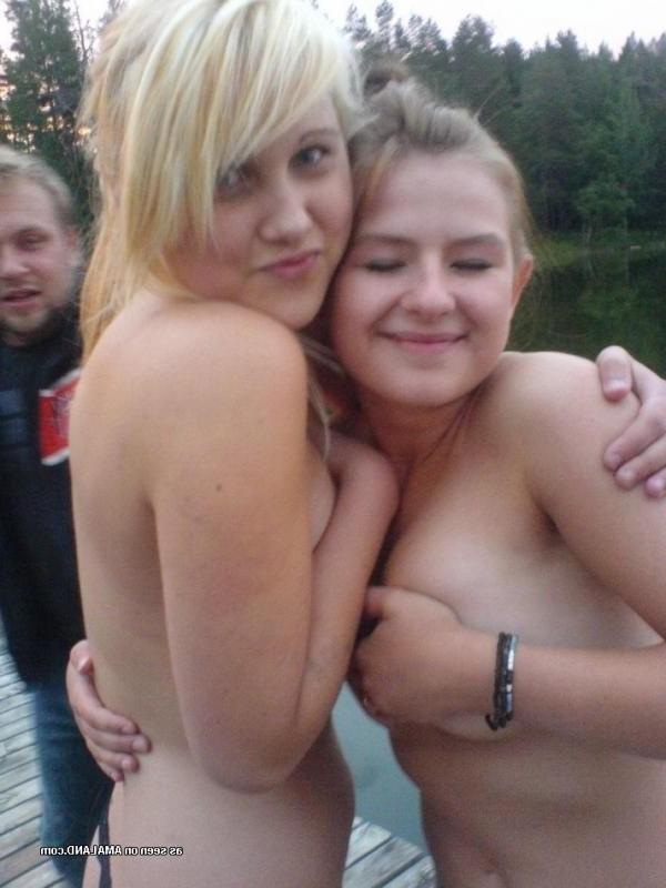 15P Kinky wild horny Swedish lesbian teens skinny-dipping
