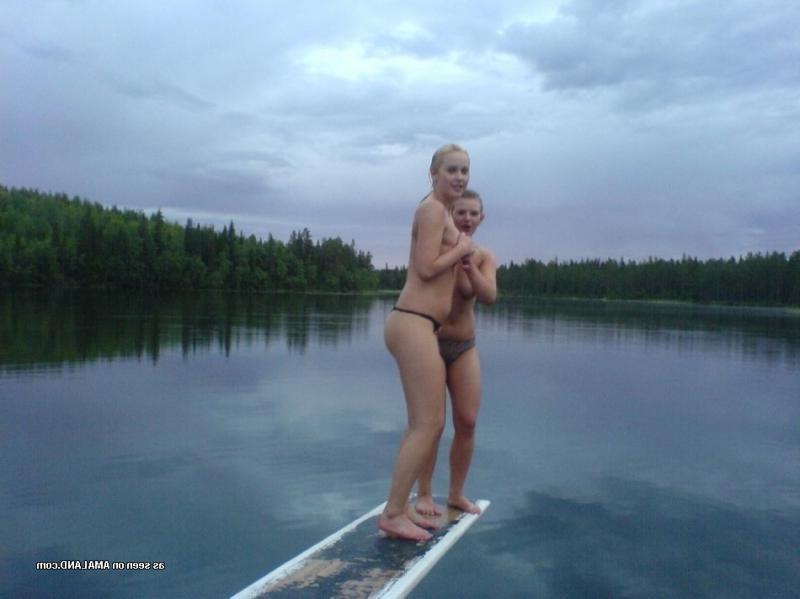 15P Kinky wild horny Swedish lesbian teens skinny-dipping