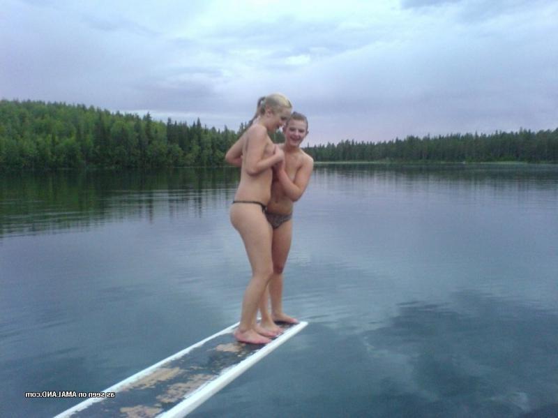 15P Kinky wild horny Swedish lesbian teens skinny-dipping