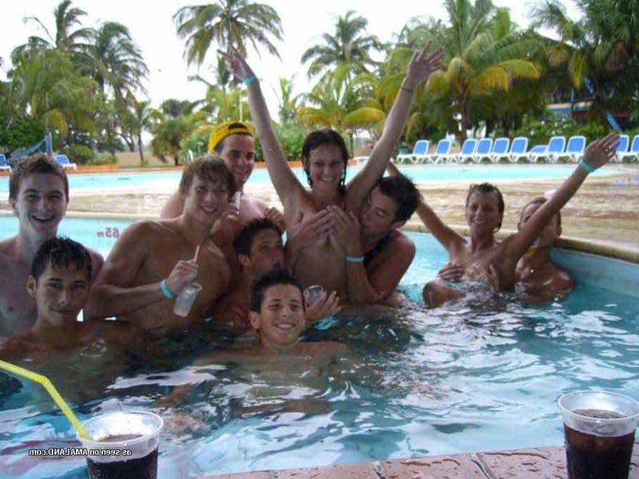 15P Picture selection of naughty amateur bikini lesbos getting wild outdoors 