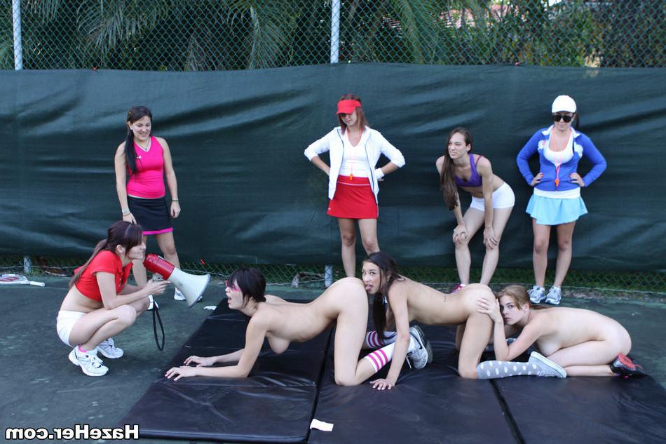 15P Amateur college teens in forced lesbian threesome for sorority