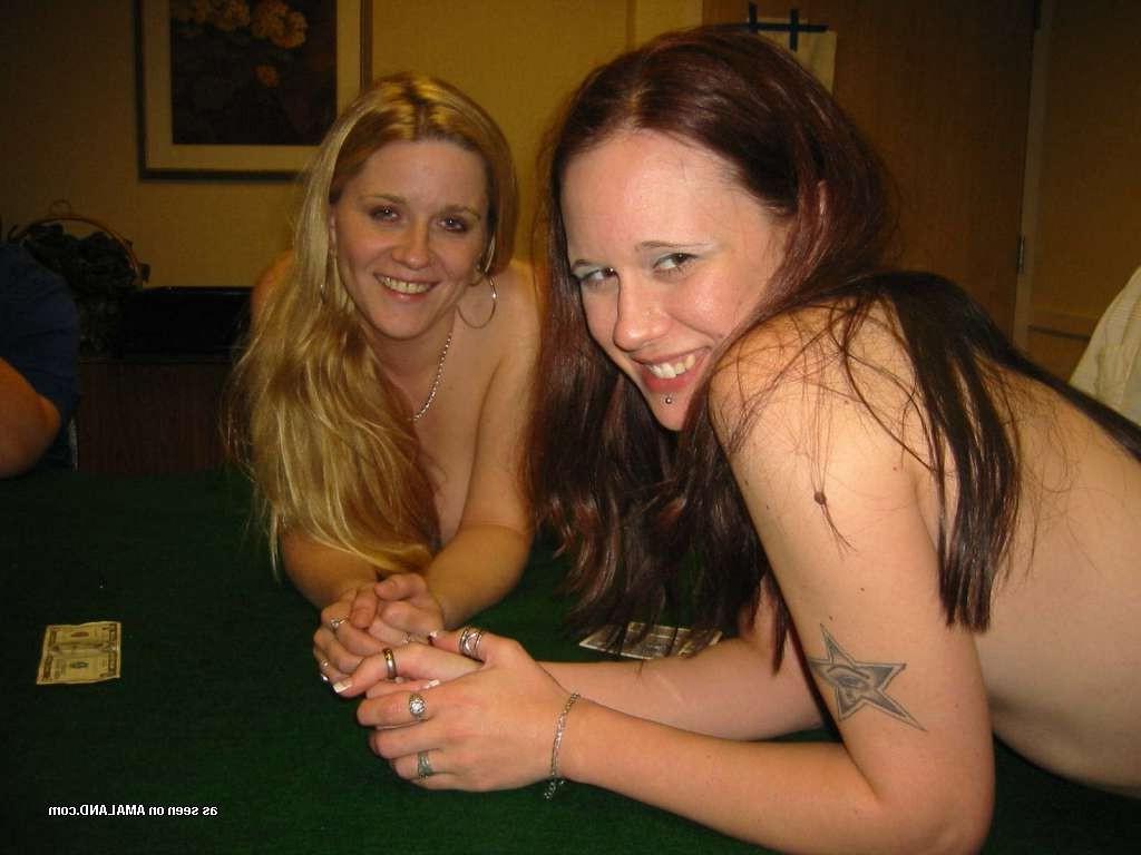 16P Hot photos of kinky amateur lesbians playing poker and fuck