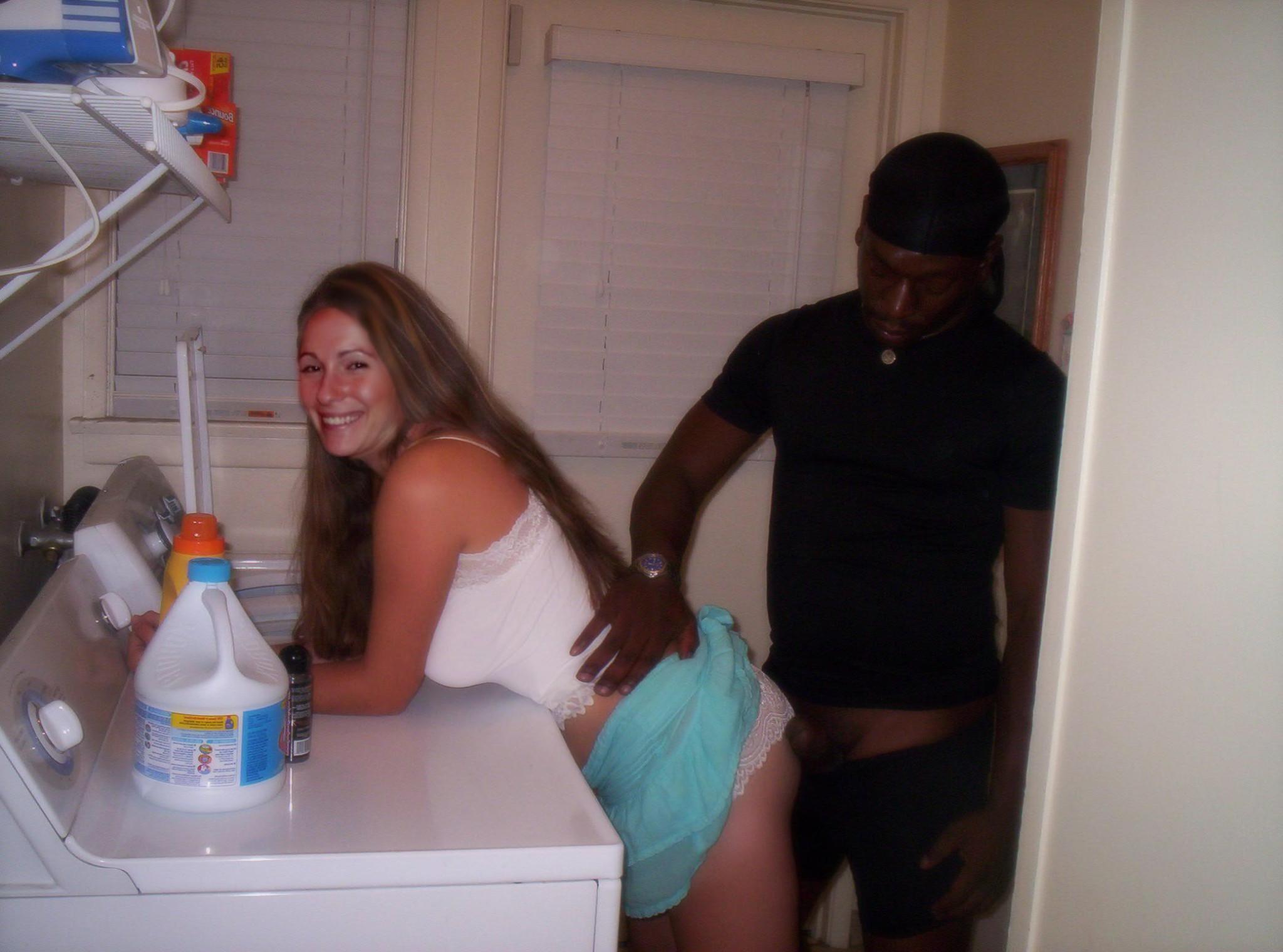 15P Sexy blonde wife in first interracial big cock fucking