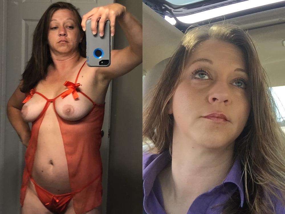 25P Sexy amateur sluts on off dressed undressed before after
