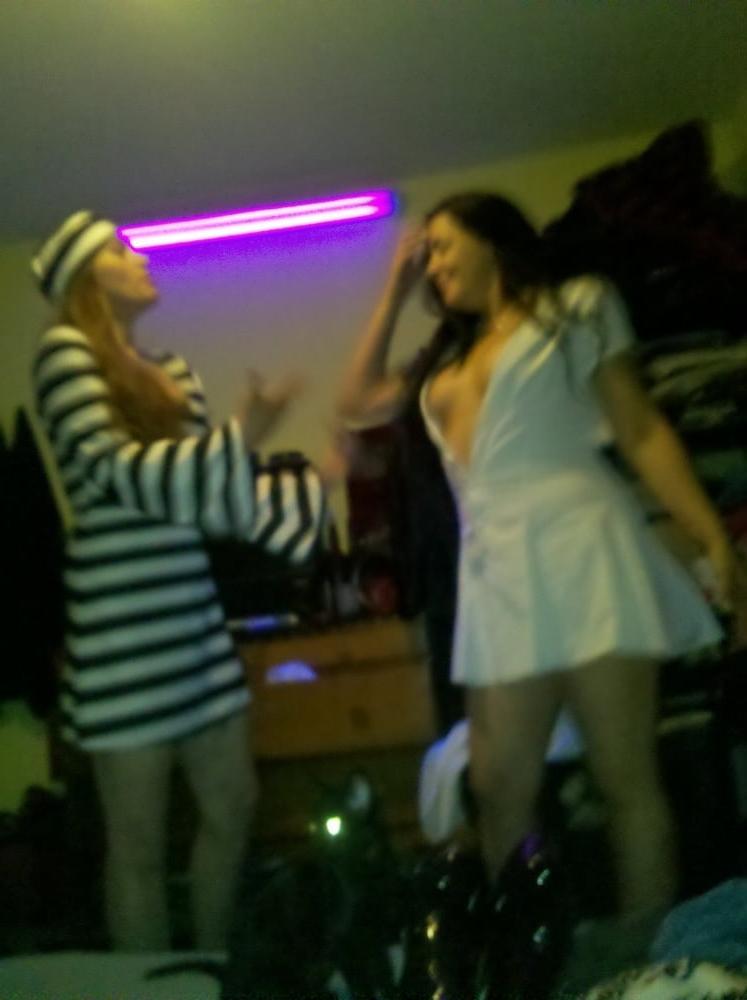 25P blonde and dark lesbian