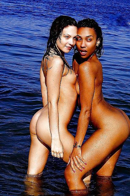 21P Lesbian Lovers On A Sunny Beach