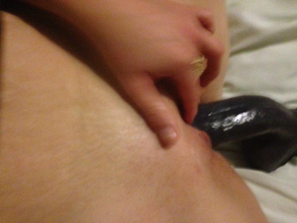 25P Practicing with bbc dildo
